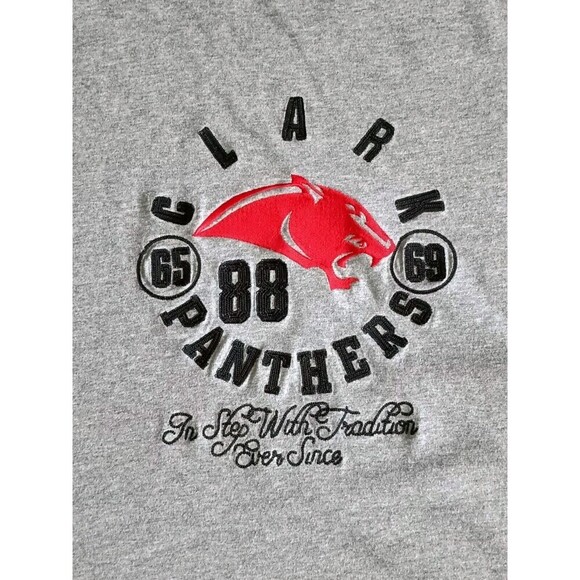 Clark Atlanta University T-Shirt Men's Size 3XL Gray Panthers Embroidered Y2K - Picture 2 of 10